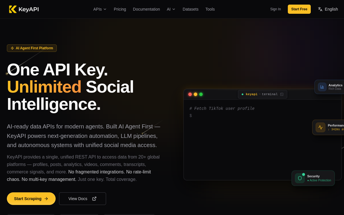 Captura de pantalla de KeyAPI AI