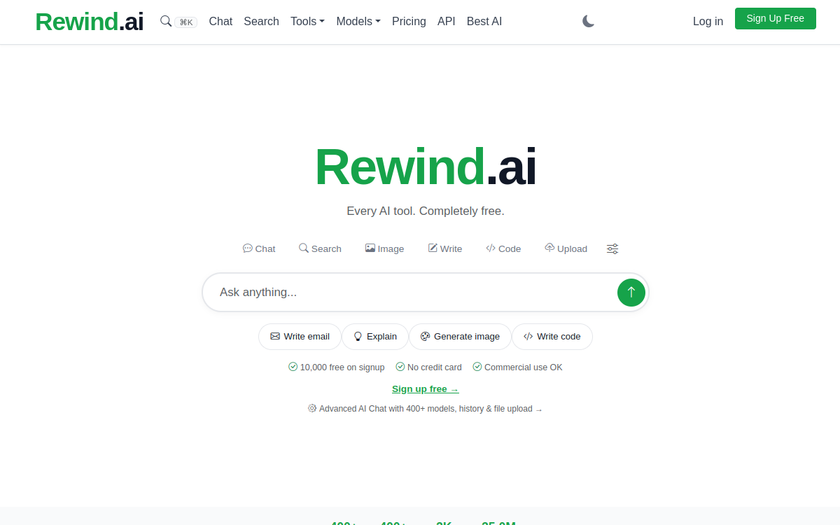 Captura de pantalla de Rewind AI