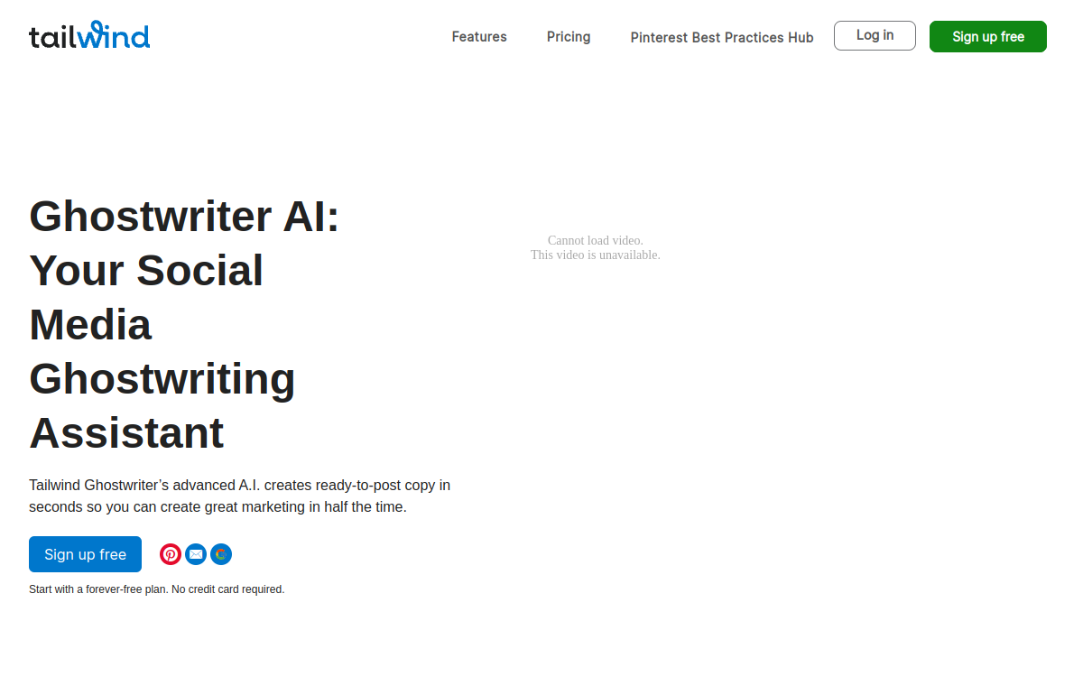 Captura de pantalla de Tailwind Ghostwriter