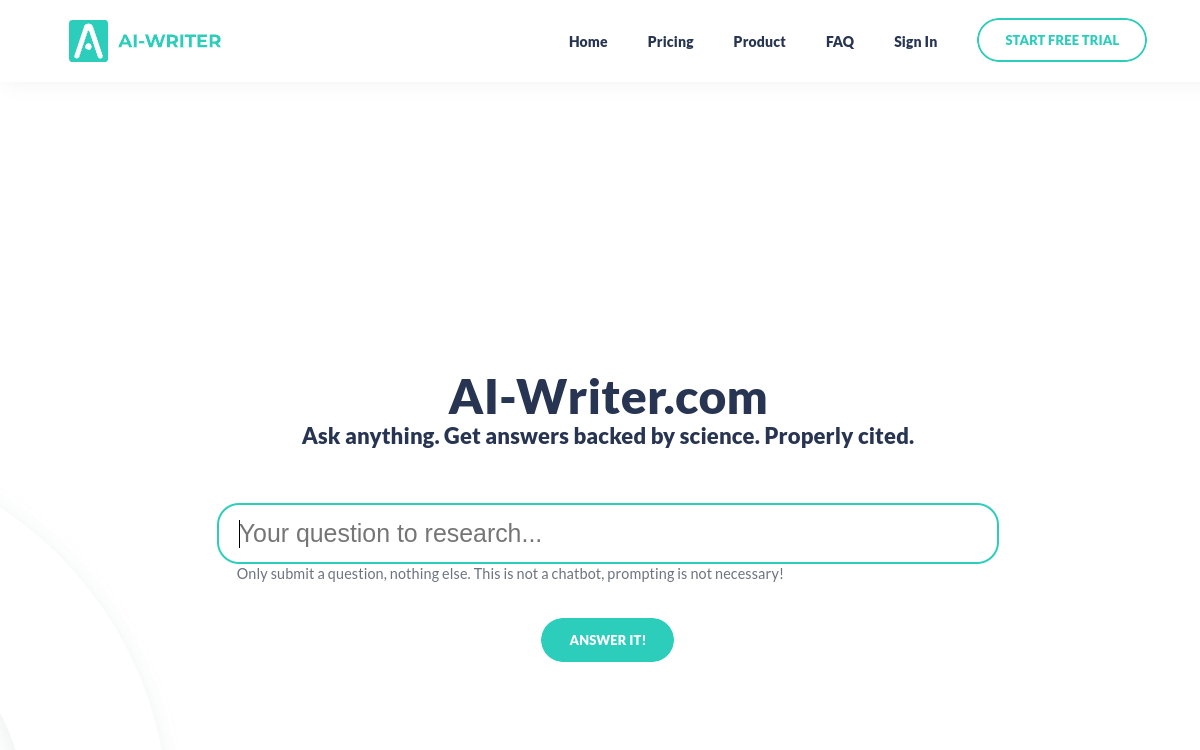 Captura de pantalla de AI-Writer