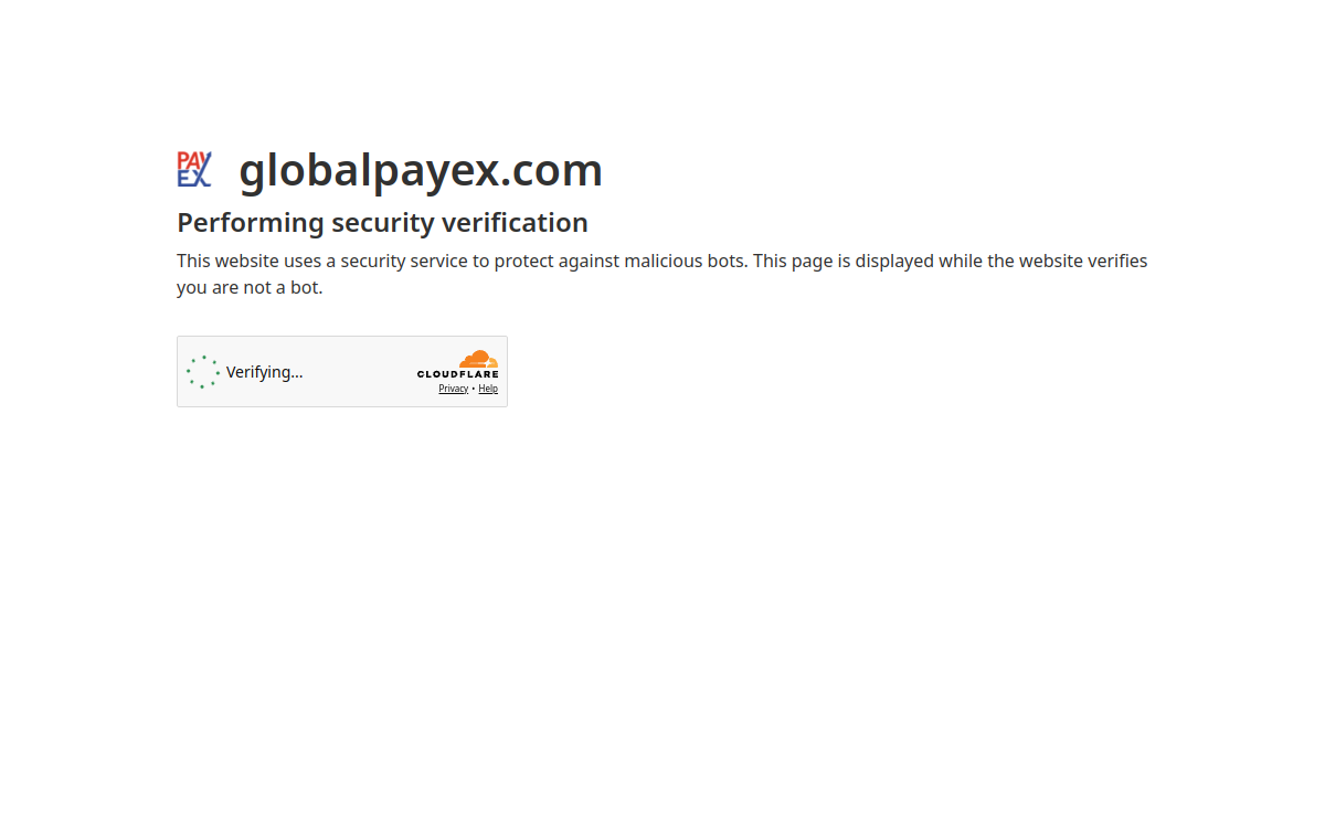 Captura de pantalla de Global PayEX