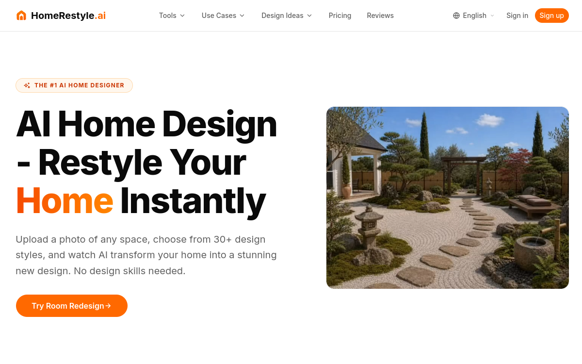 Captura de pantalla de HomeRestyle.ai