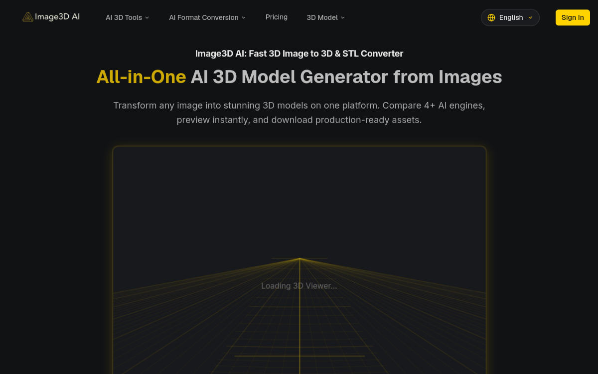 Captura de pantalla de Image3D AI