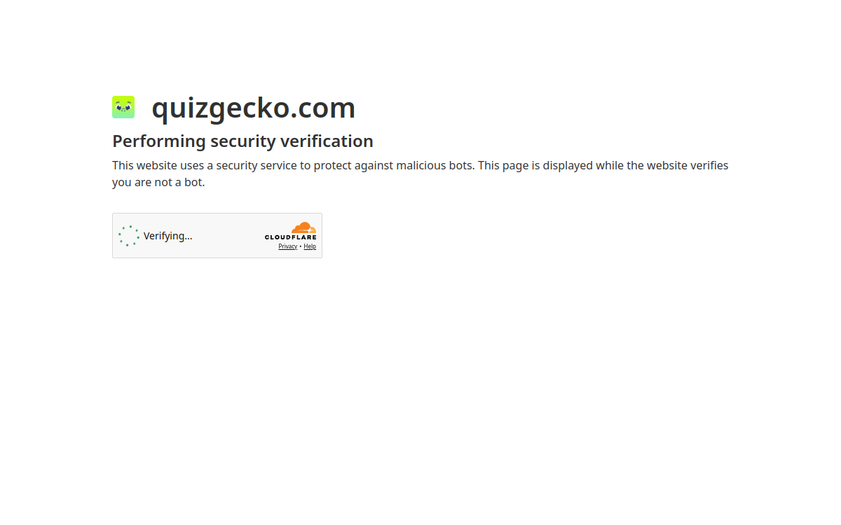 Captura de pantalla de Quizgecko