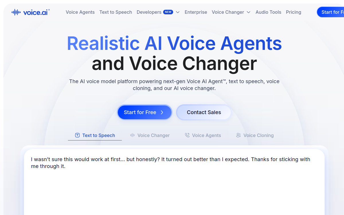 Captura de pantalla de Voice.ai