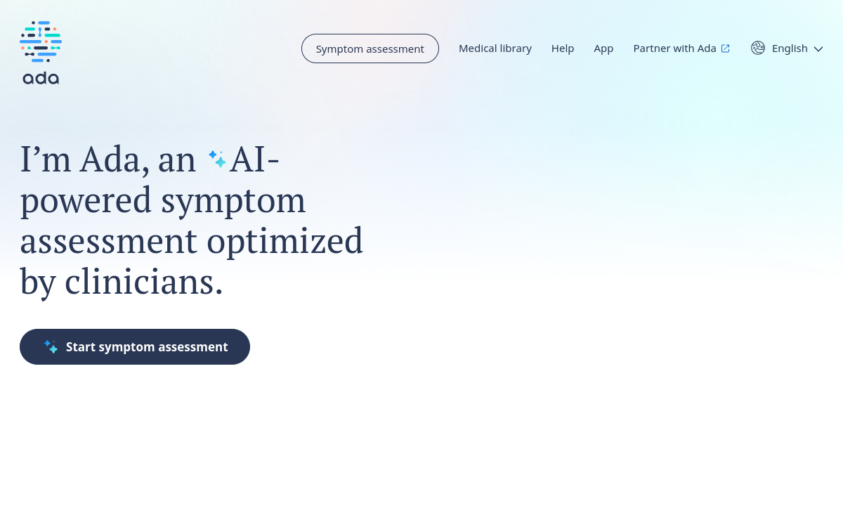 Captura de pantalla de Ada Health