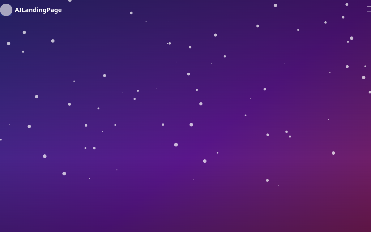 Captura de pantalla de AI Landing Page